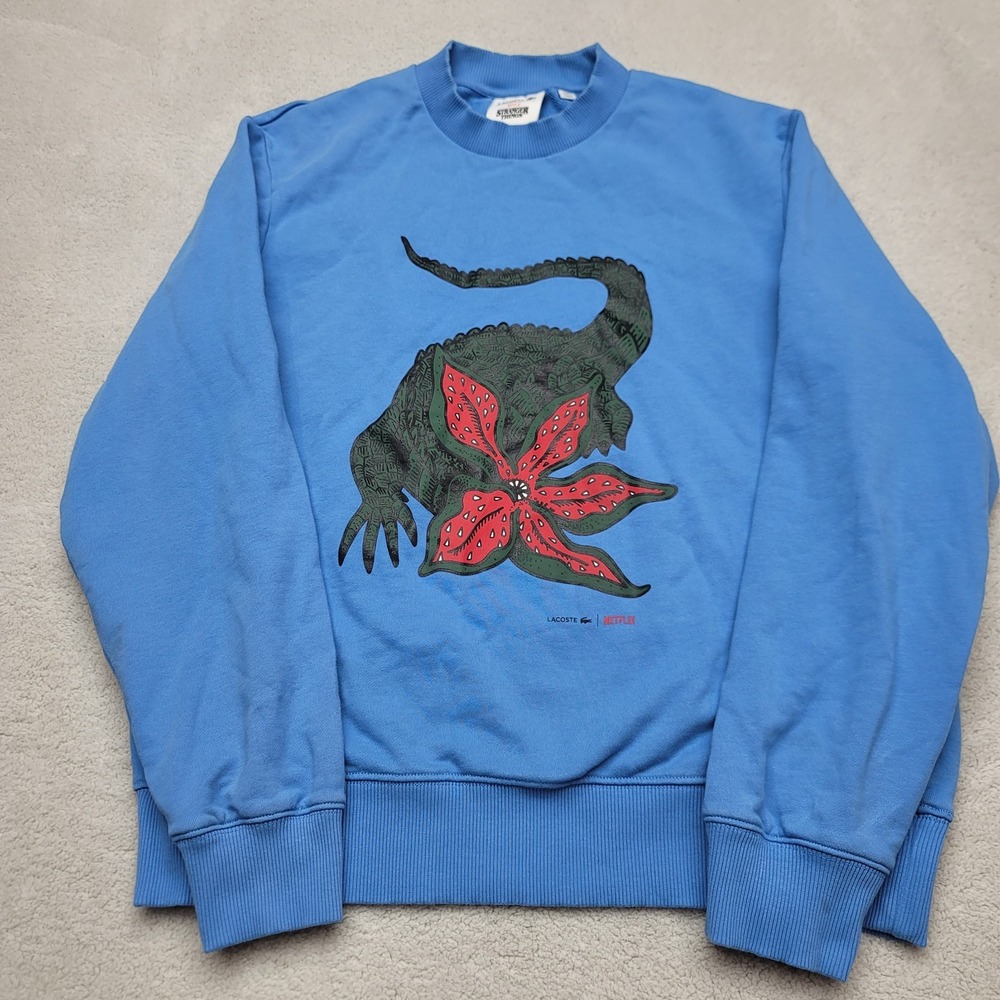 Lacoste Netflix Stranger Things Sweatshirt 6 (XL) Blue Demogorgon Classic Fit